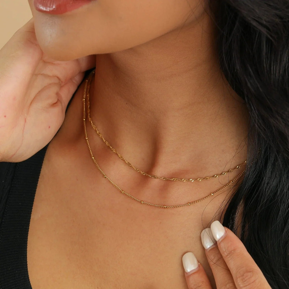 Singapore Chain Necklace - 2mm