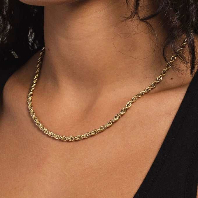 Solid Gold Rope Chain (4mm)