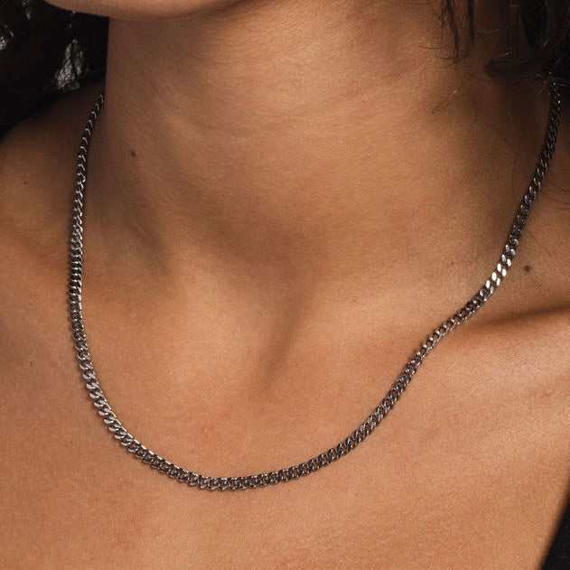 Solid White Gold Micro Cuban (2.5mm)