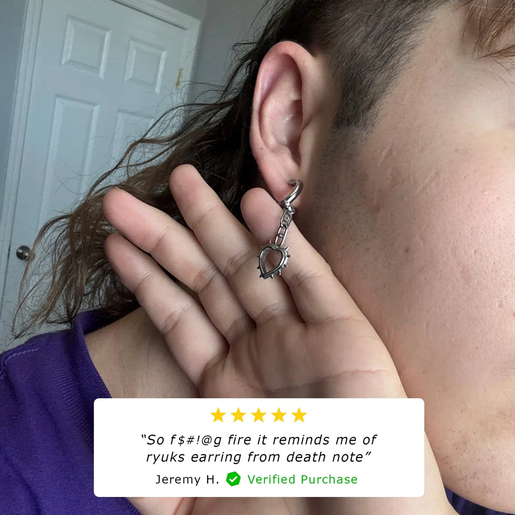 SPIKE HEART EARRING