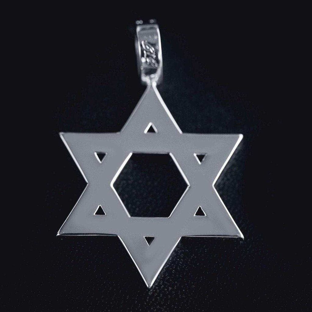 Star of David Pendant in White Gold