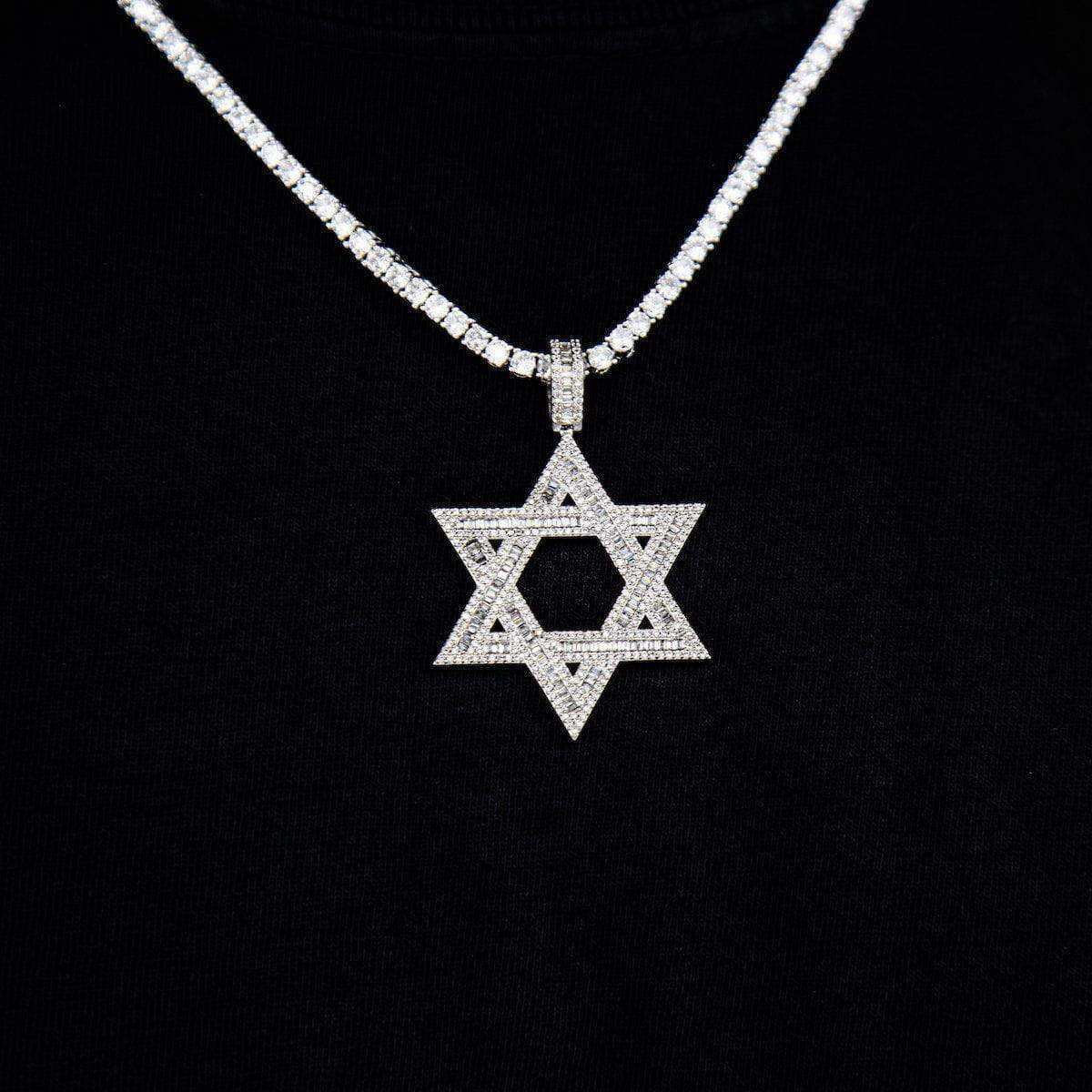 Star of David Pendant in White Gold