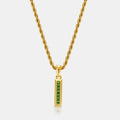 Mini Emerald Stone Totem (Gold)