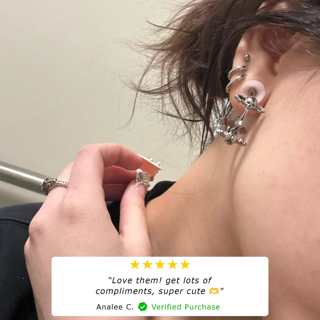 TRIPLE DYT HOOP EARRING