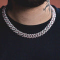 10mm Two-Tone Prong Link Chain in Rose/White Gold