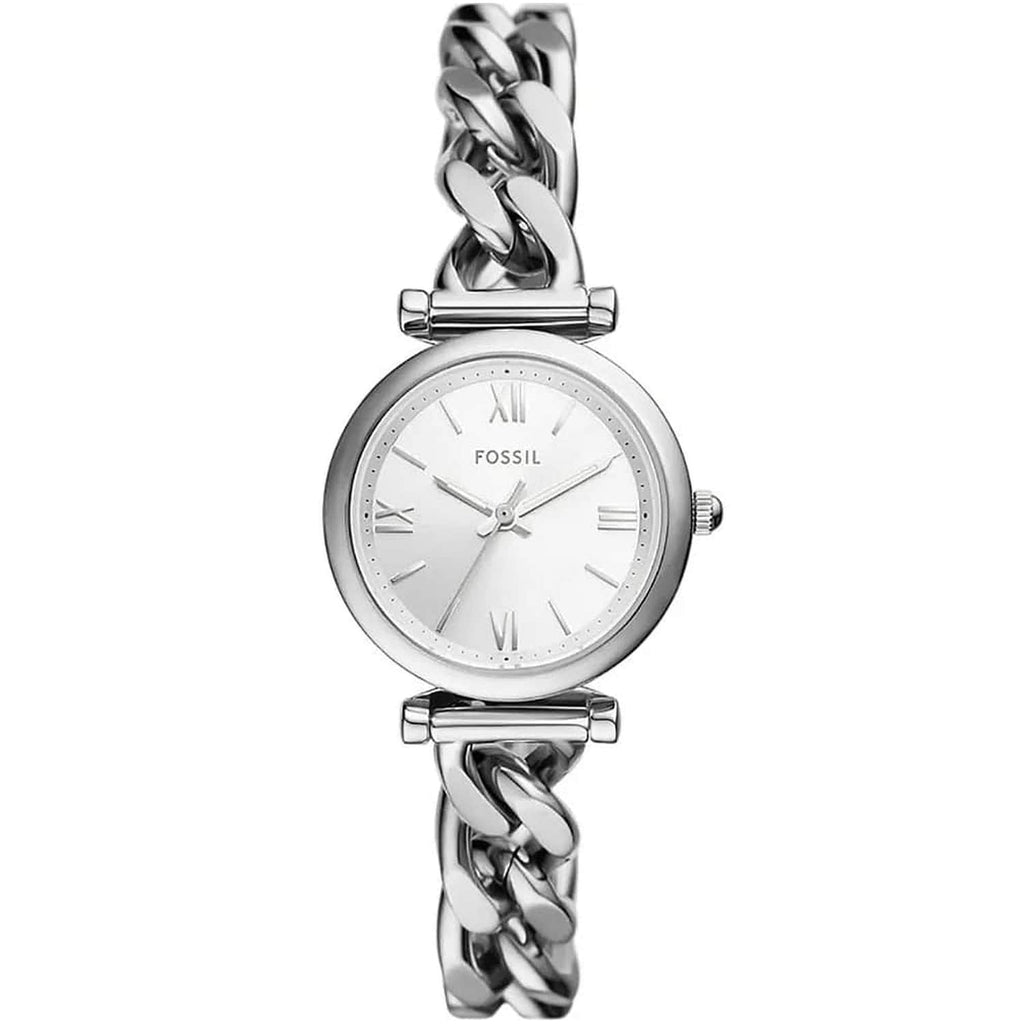 Fossil Women's Carlie Silver Dial Watch