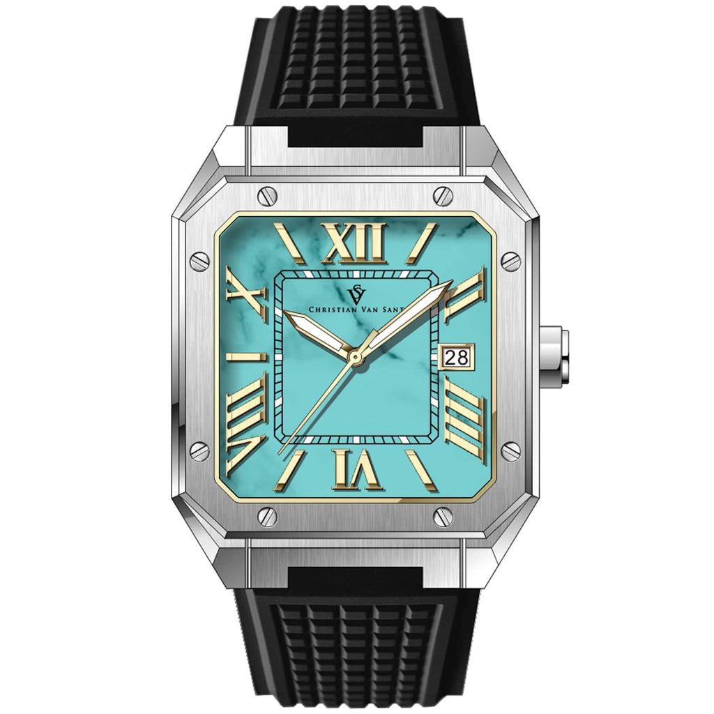 Christian Van Sant Men's Mosaic Blue Dial Watch
