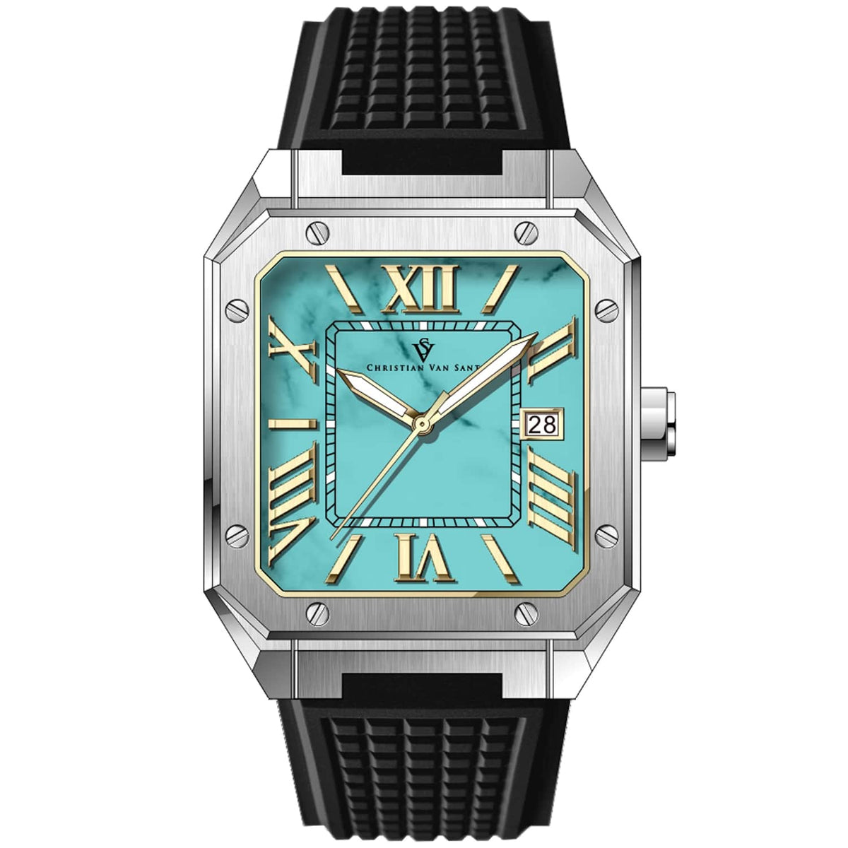 Christian Van Sant Men's Mosaic Blue Dial Watch