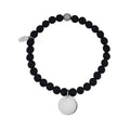 Round Charm Stretch Bead Bracelet