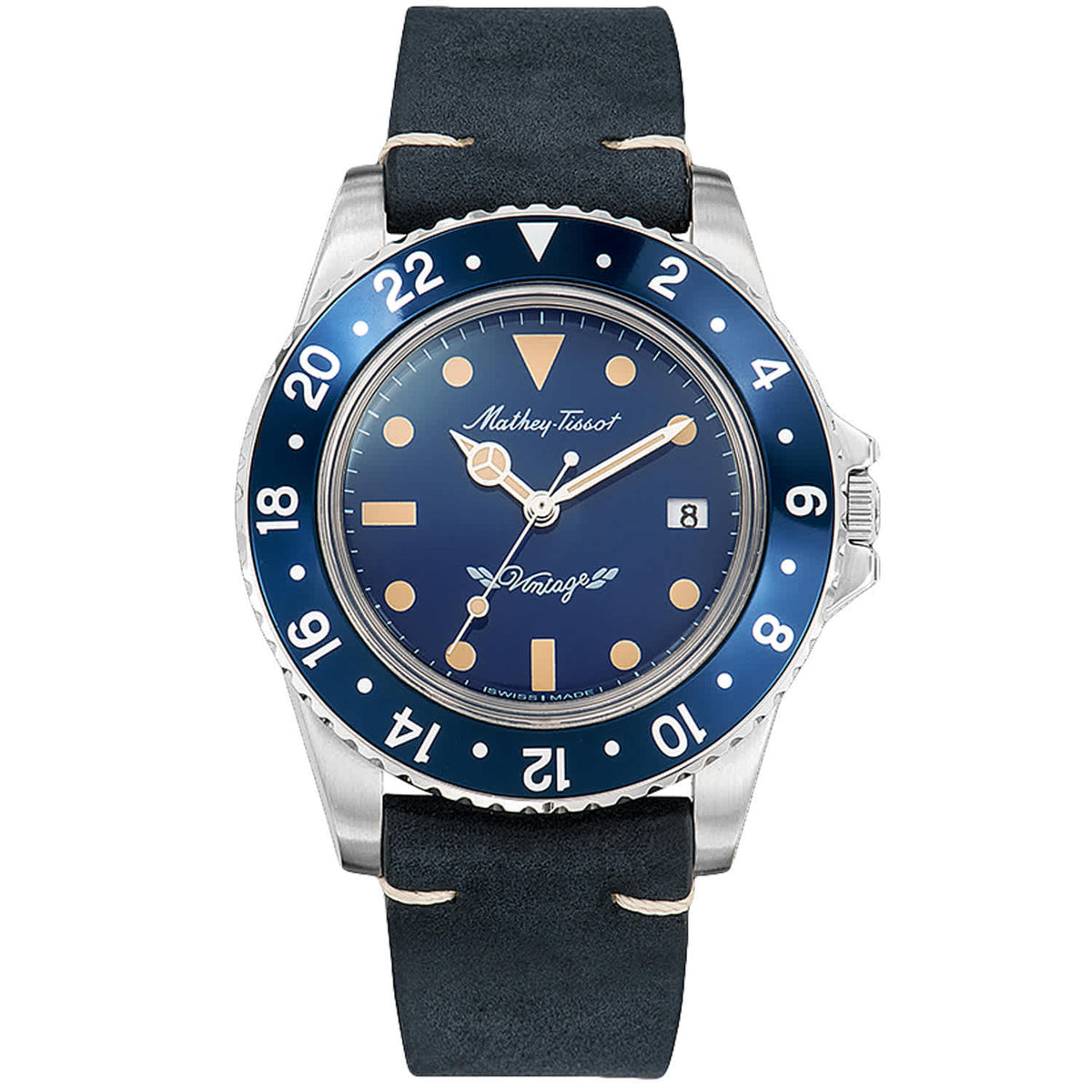Mathey Tissot Men's Vintage Blue Dial Watch