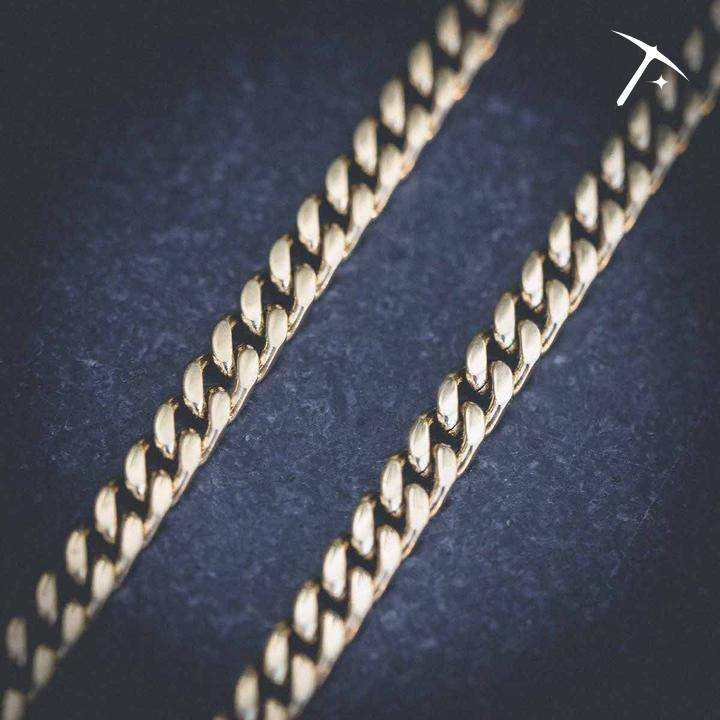 2mm Micro Cuban in Yellow Gold Vermeil
