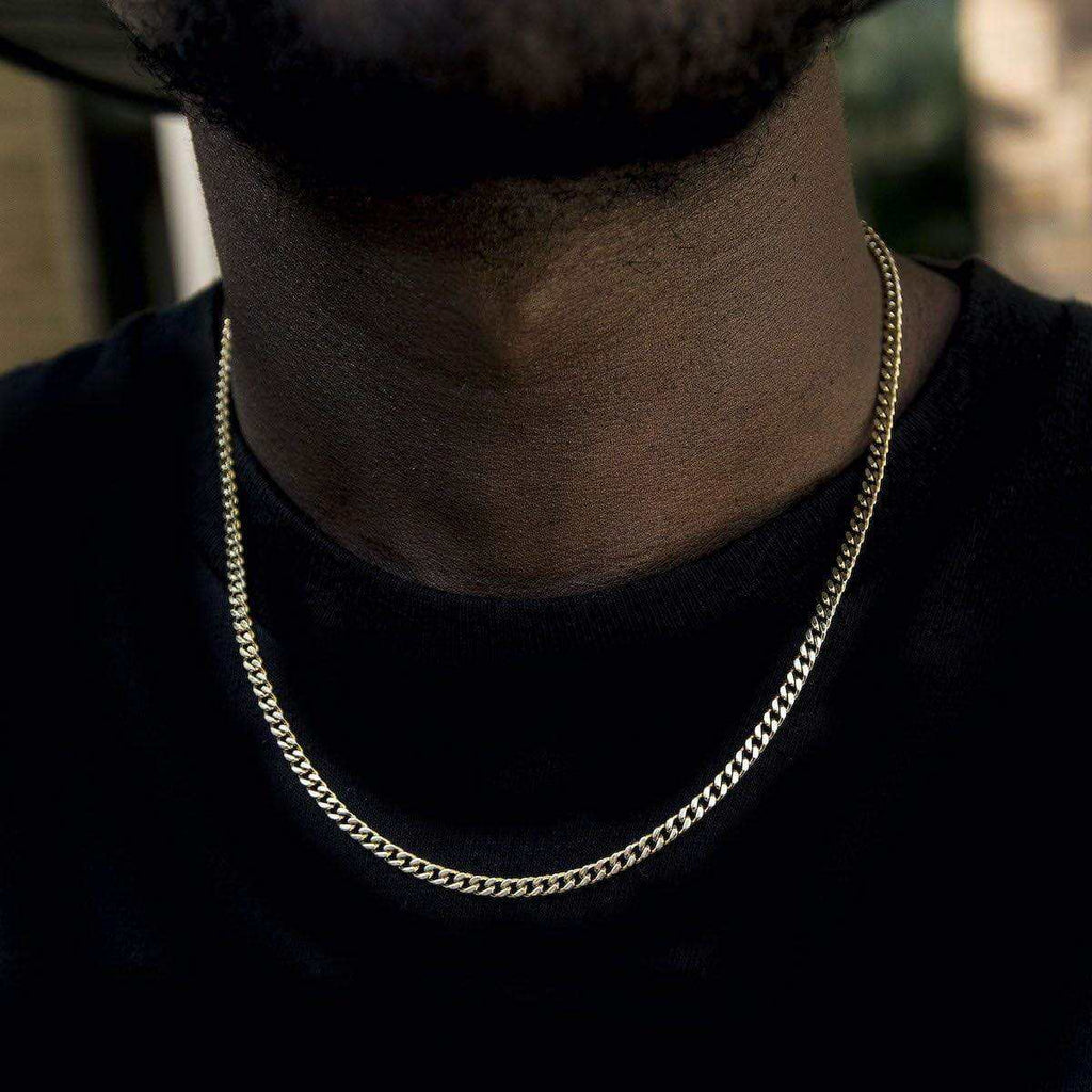 2mm Micro Cuban in Yellow Gold Vermeil