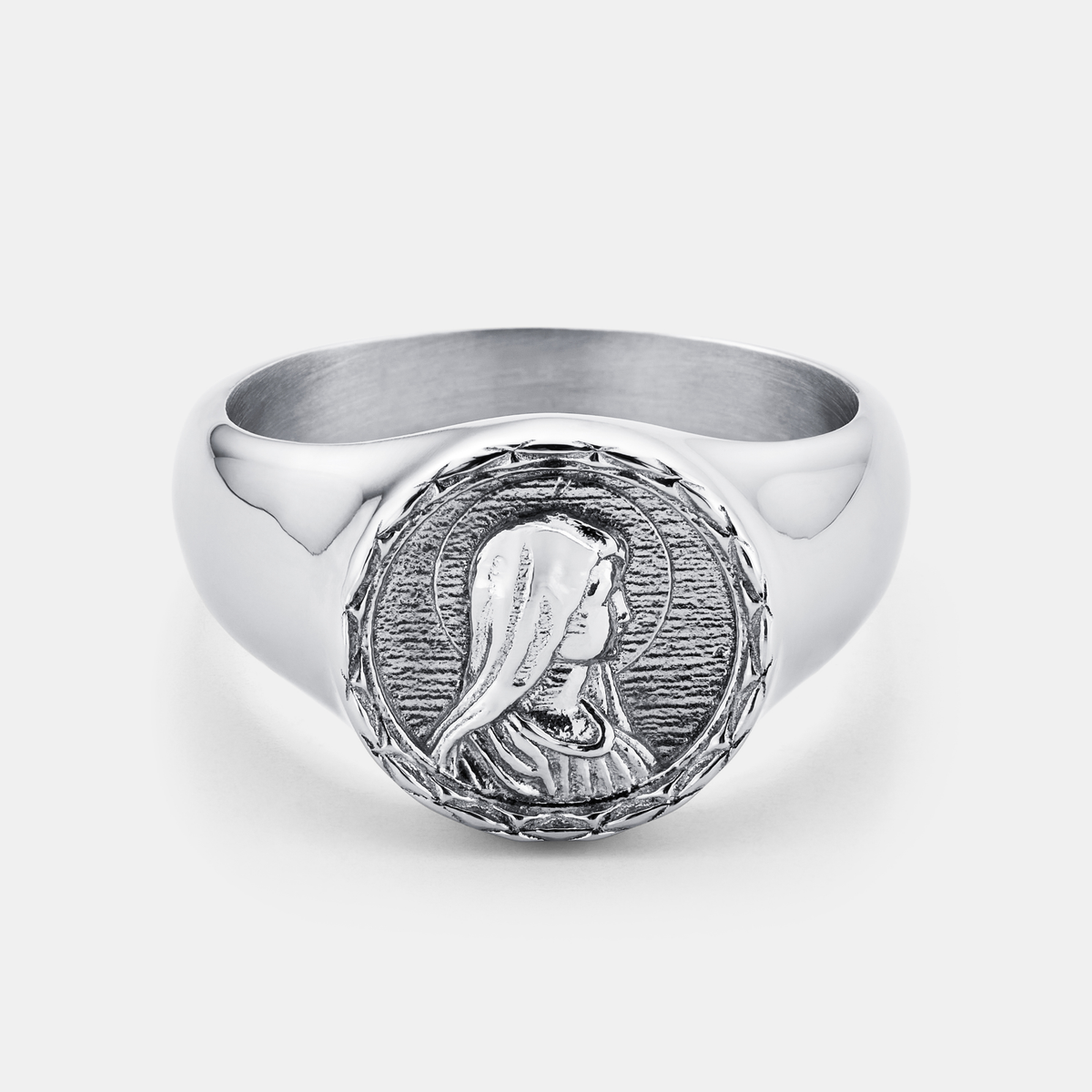 Virgin Mary Signet Ring (Silver)