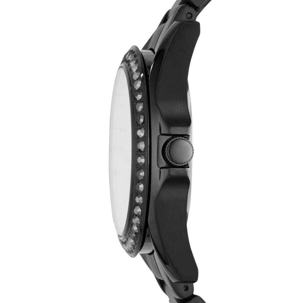 Fossil Women's Riley 38mm Multifunction, Black Stainless Steel Watch