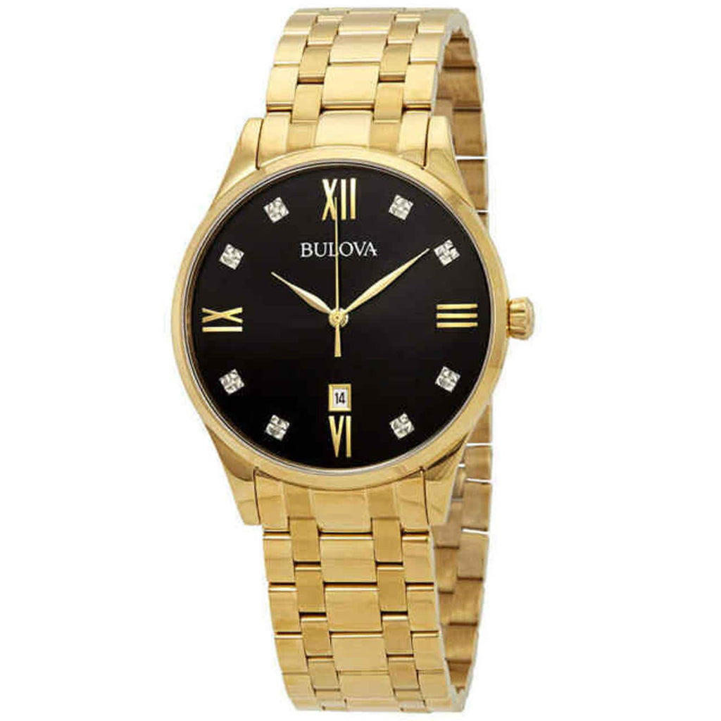 Bulova Gold-Tone Stainless Steel Mens Watch
