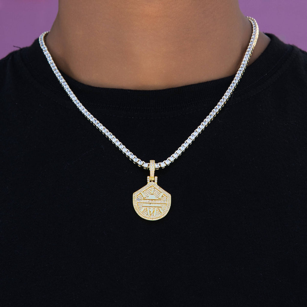 Seattle Storm Official WNBA Primary Micro Logo Pendant in Yellow Gold