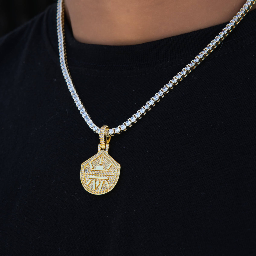 Seattle Storm Official WNBA Primary Micro Logo Pendant in Yellow Gold