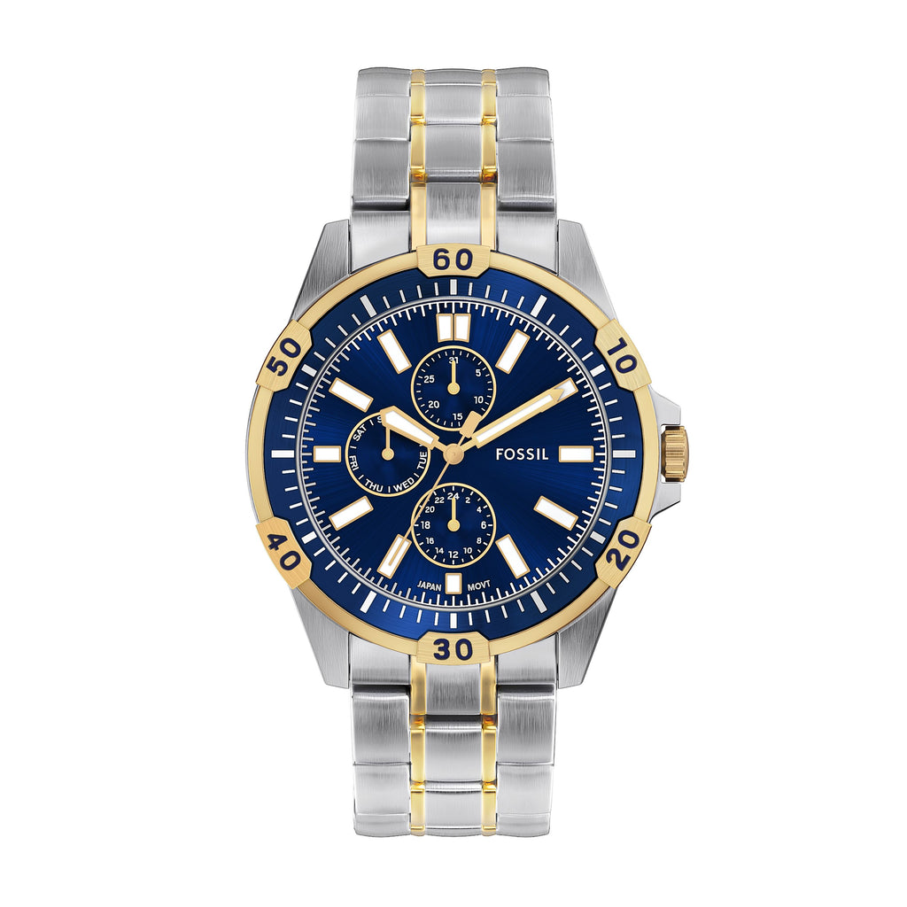 Fossil Men's Garrett 44mm Multifunction Two-Tone Stainless Steel Watch