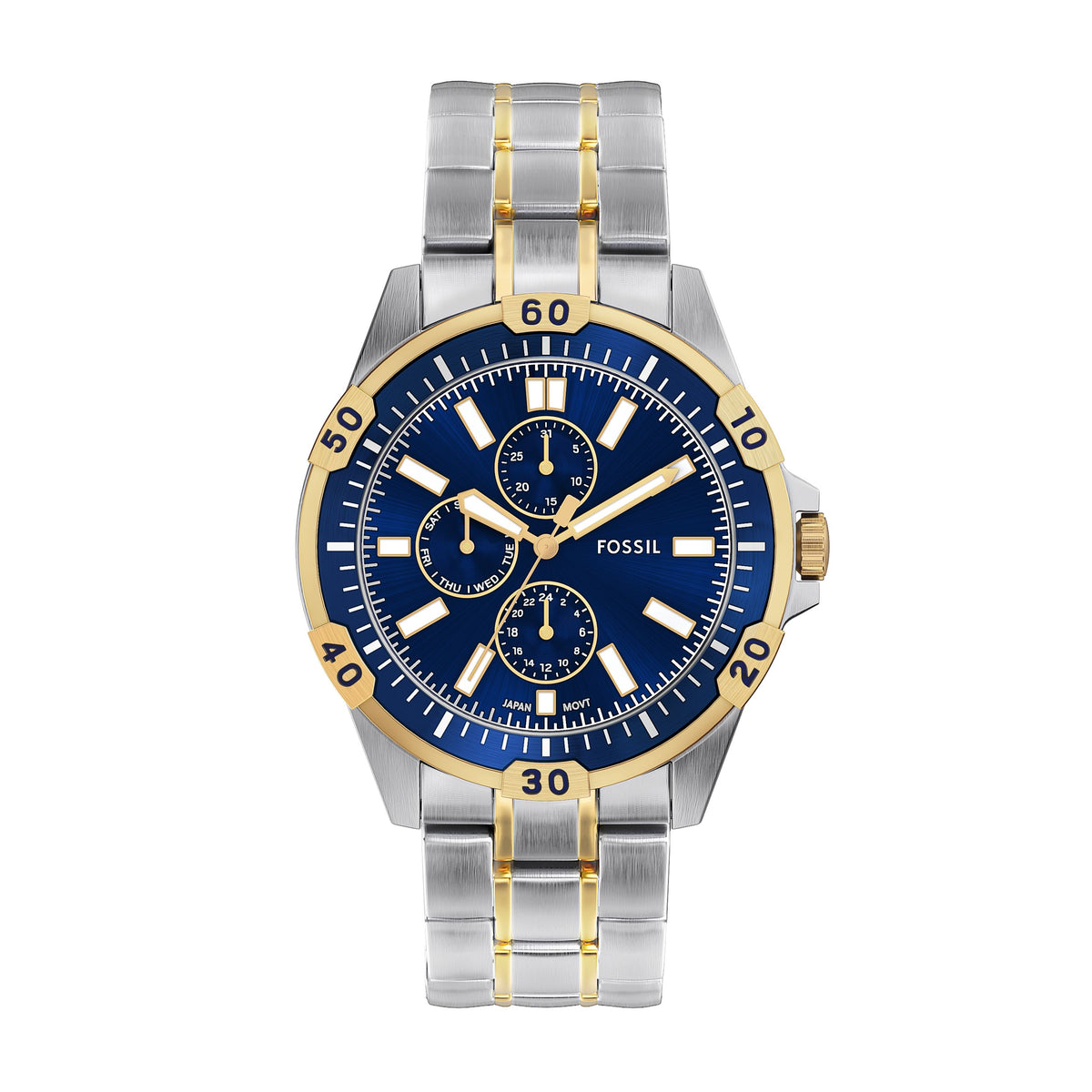 Fossil Men's Garrett 44mm Multifunction Two-Tone Stainless Steel Watch