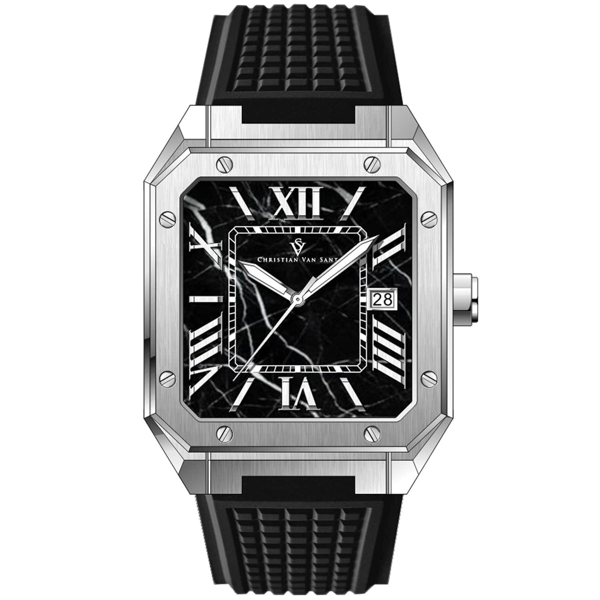 Christian Van Sant Men's Mosaic Black Dial Watch