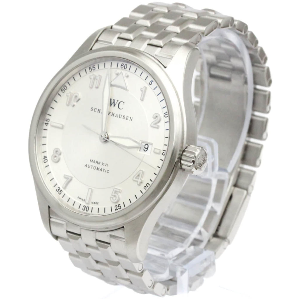 Iwc Pilot Watch Stainless Steel Wristwatch (Pre-Owned)