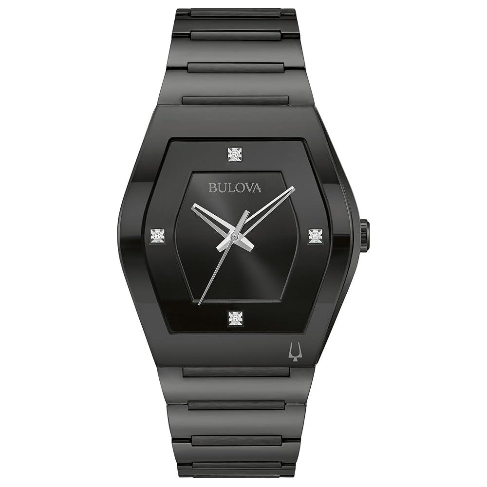 Bulova Gemini Diamond Stainless Steel Mens Watch
